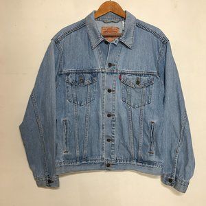 Levi's Men Size L Vintage Classic Cotton Denim Trucker Jacket Made in Hong Kong